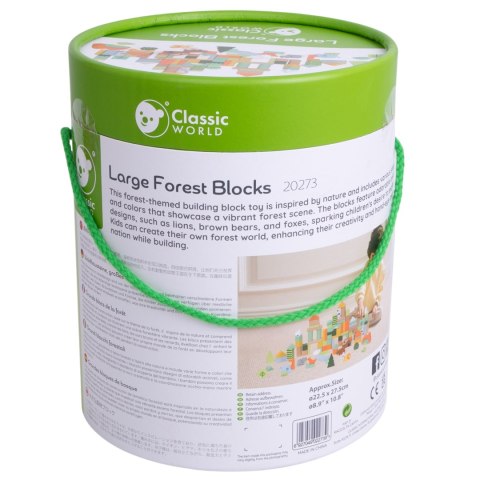 CLASSIC WORLD Zestaw Drewnianych Klocków Leśny Świat 100 el. CLASSIC WORLD Zestaw Drewnianych Klocków Leśny Świat 100 el.