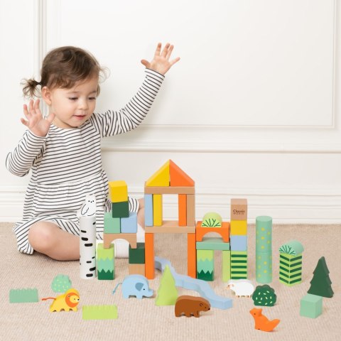 CLASSIC WORLD Zestaw Drewnianych Klocków Leśny Świat 50 el. CLASSIC WORLD Zestaw Drewnianych Klocków Leśny Świat 50 el.