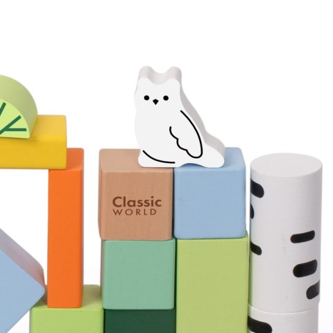 CLASSIC WORLD Zestaw Drewnianych Klocków Leśny Świat 50 el. CLASSIC WORLD Zestaw Drewnianych Klocków Leśny Świat 50 el.