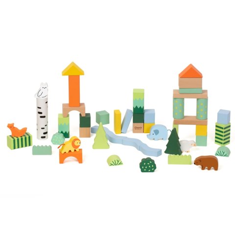 CLASSIC WORLD Zestaw Drewnianych Klocków Leśny Świat 50 el. CLASSIC WORLD Zestaw Drewnianych Klocków Leśny Świat 50 el.