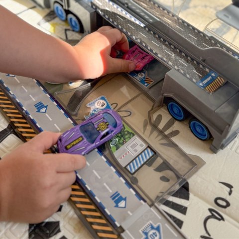 WOOPIE Ciężarówka Policyjna 2w1Transporter Tor Samochodowy