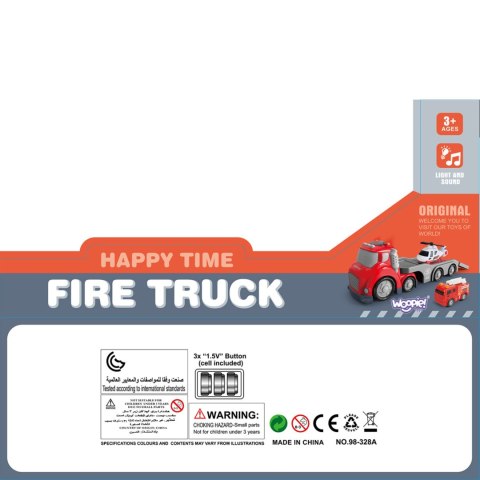 WOOPIE Czerwona Laweta Straży Pożarnej City Truck Efekty Dźwiękowe i Świetlne WOOPIE Czerwona Laweta Straży Pożarnej City Truck Efekty Dźwiękowe i Świetlne