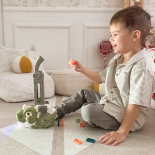 WOOPIE Elektryczna Ciuchcia Lokomotywa do Klocków Domino Dinozaur Pomarańczowy - 3szt.