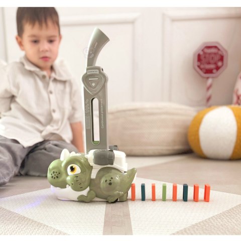 WOOPIE Elektryczna Ciuchcia Lokomotywa do Klocków Domino Dinozaur Pomarańczowy - 3szt.