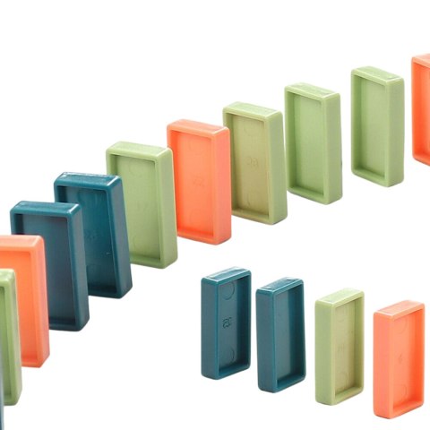 WOOPIE Elektryczna Ciuchcia Lokomotywa do Klocków Domino Dinozaur Pomarańczowy - 3szt.