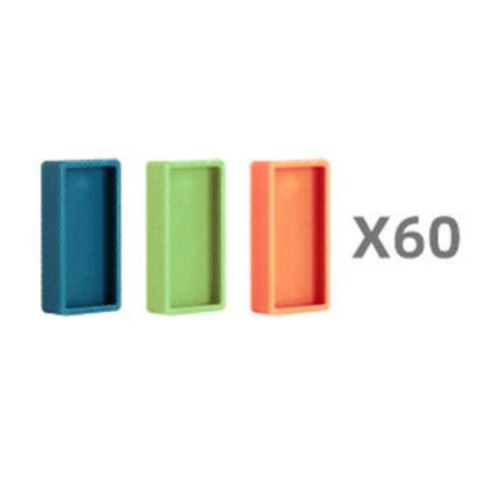 WOOPIE Elektryczna Ciuchcia Lokomotywa do Klocków Domino Dinozaur Pomarańczowy - 3szt.