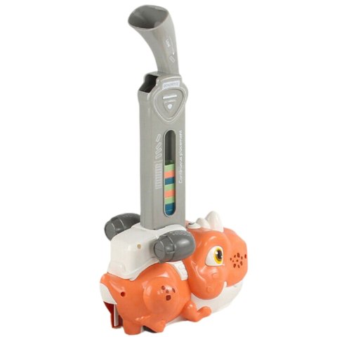 WOOPIE Elektryczna Ciuchcia Lokomotywa do Klocków Domino Dinozaur Pomarańczowy - 3szt.