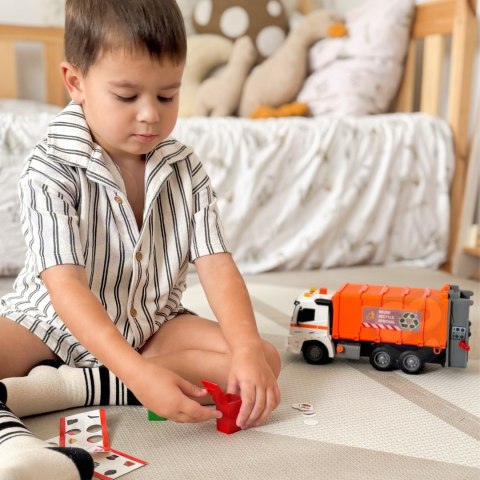 WOOPIE Interaktywna Śmieciarka Model Skala 1:16 Efekty Dźwiękowe i Świetlne