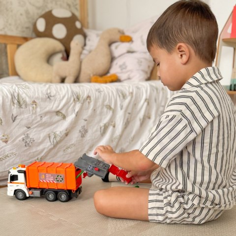 WOOPIE Interaktywna Śmieciarka Model Skala 1:16 Efekty Dźwiękowe i Świetlne