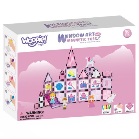 WOOPIE Klocki Magnetyczne Zestaw Zamek Księżniczki 50 el.