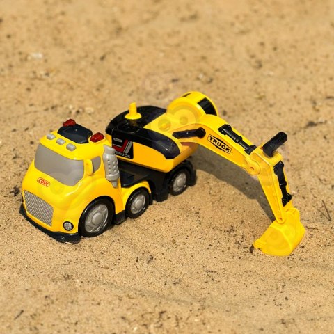 WOOPIE Koparka City Truck Efekty Dźwiękowe i Świetlne