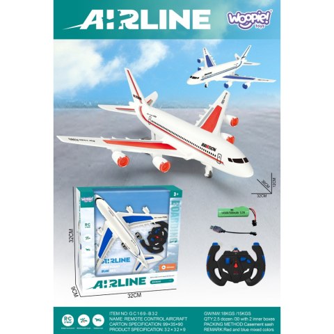 WOOPIE Niebieski Zdalnie Sterowany Samolot Pasażerski Airline