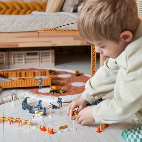 WOOPIE Samochód Ciężarowy 6w1 Zestaw Budowy Dźwig Resoraki Akcesoria