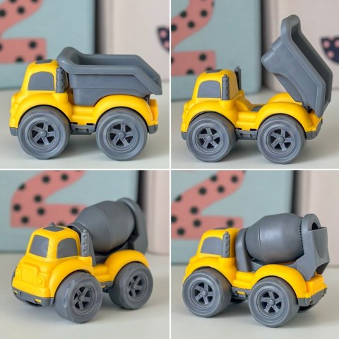 WOOPIE Zestaw 3w1 Pojazdy Budowlane Śmieciarka Betoniarka Wywrotka