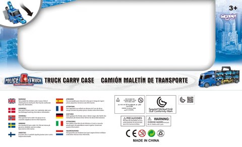 WOOPIE Zestaw Cieżarówka Transporter 3w1 Niebieski Policja