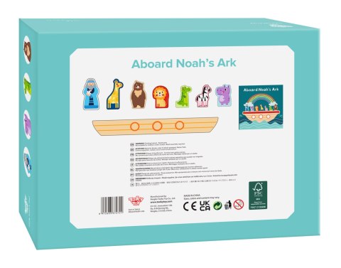 TOOKY TOY Drewniana Układanka Łamigłówki dla Dzieci Noe i Zwierzęta