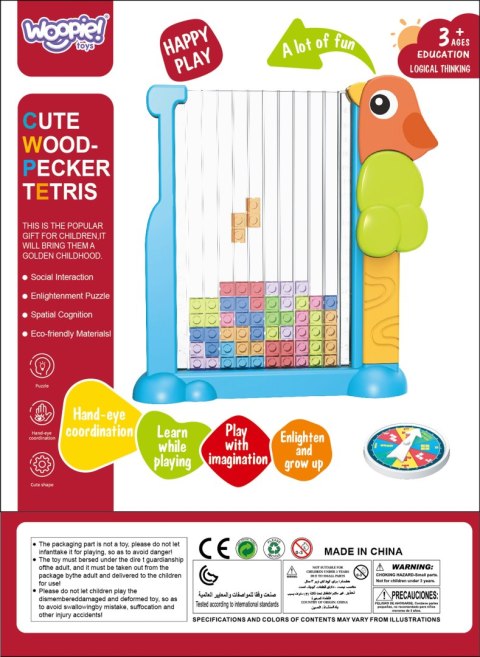 WOOPIE Gra Edukacyjna Tetris Kolorowe Klocki