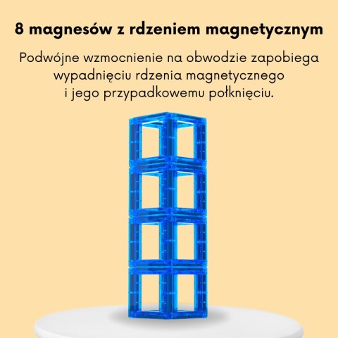 WOOPIE Klocki Magnetyczne Konstrukcyjne 3D Zestaw Edukacyjny Nauka Liczenia 70 el.