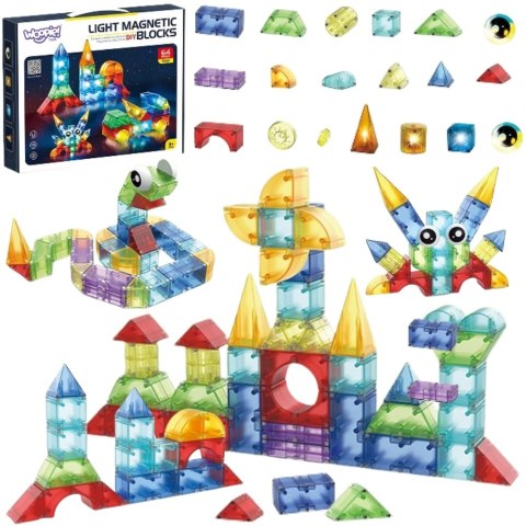 WOOPIE Klocki Magnetyczne Konstrukcyjne Sześciany 3D Zestaw Edukacyjny 63 el. WOOPIE Klocki Magnetyczne Konstrukcyjne Sześciany 3D Zestaw Edukacyjny 63 el.