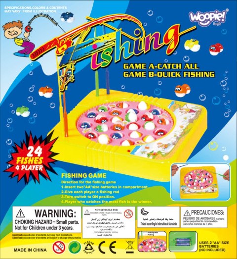 WOOPIE Łowienie Ryb Wędkowanie Gra Zręcznościowa 4 os.