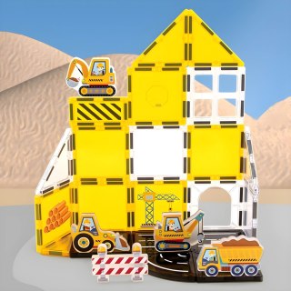 WOOPIE Magneyczne Klocki Konstrukcyjne 7,5 cm Plac Budowy STEAM 47 el.