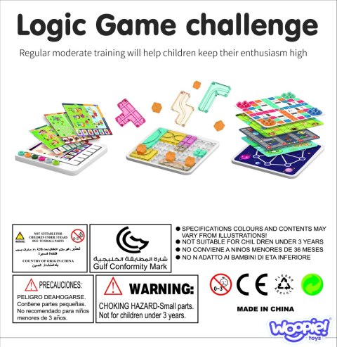 WOOPIE Zestaw 60 Gier Logicznych 3+