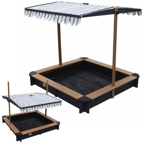 AXI Drewniana Piaskownica z Daszkiem Zamykana z Ławkami