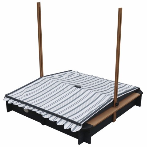 AXI Drewniana Piaskownica z Daszkiem Zamykana z Ławkami