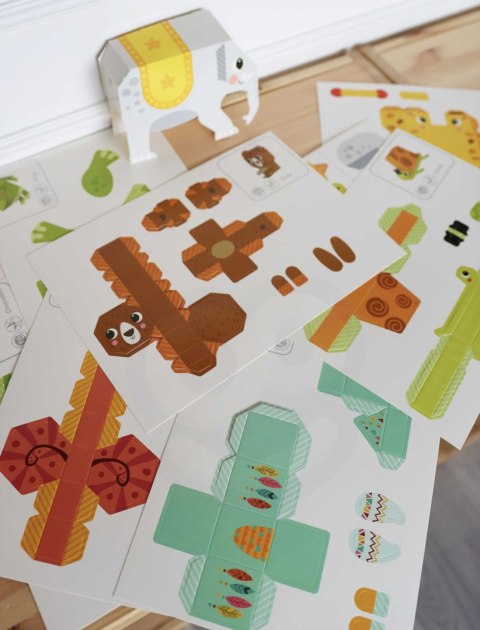 WOOPIE ART&FUN Zestaw Kreatywny Origami 3D Zrób to Sam 10 Zwierzaków