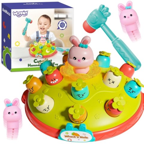 WOOPIE BABY Interaktywna Gra Zręcznościowa Wbij Marchewke Edukacyjna Uderz Młotkiem w Kreta