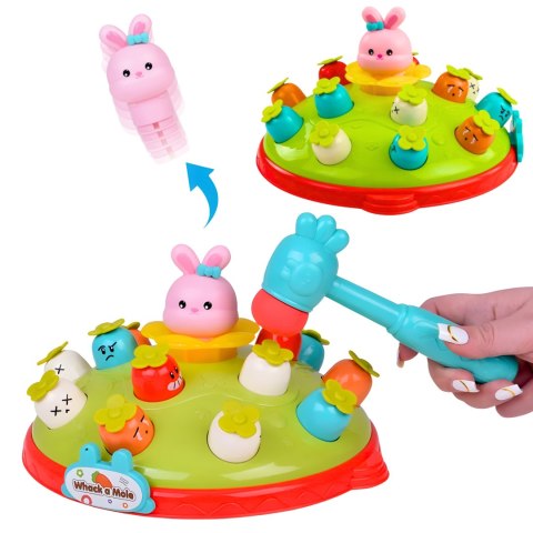 WOOPIE BABY Interaktywna Gra Zręcznościowa Wbij Marchewke Edukacyjna Uderz Młotkiem w Kreta