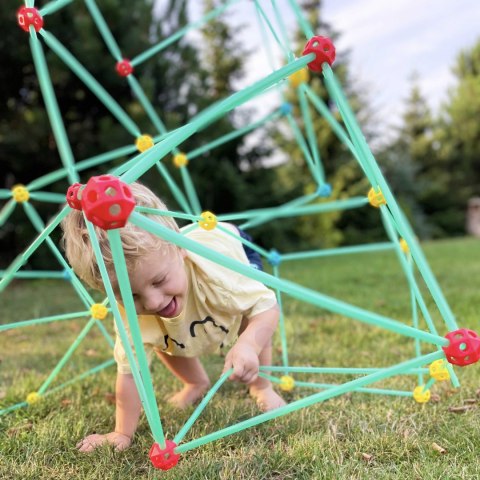 WOOPIE Duże Klocki Konstrukcyjny Namiot Zestaw Słomki Rurki 128 el. WOOPIE Duże Klocki Konstrukcyjny Namiot Zestaw Słomki Rurki 128 el.