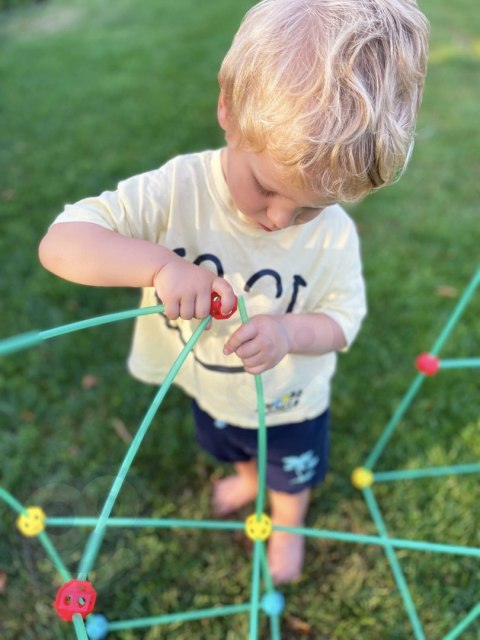 WOOPIE Duże Klocki Konstrukcyjny Namiot Zestaw Słomki Rurki 128 el. WOOPIE Duże Klocki Konstrukcyjny Namiot Zestaw Słomki Rurki 128 el.