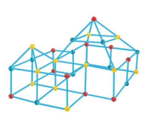 WOOPIE Duże Klocki Konstrukcyjny Namiot Zestaw Słomki Rurki 128 el. WOOPIE Duże Klocki Konstrukcyjny Namiot Zestaw Słomki Rurki 128 el.