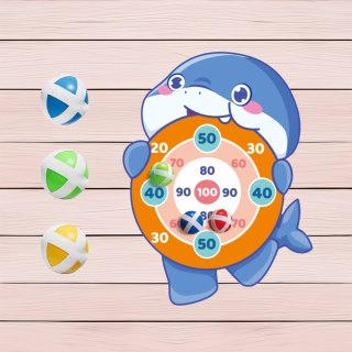 WOOPIE Gra Zręcznościowa w Rzutki na Rzepy Tarcza Rekin