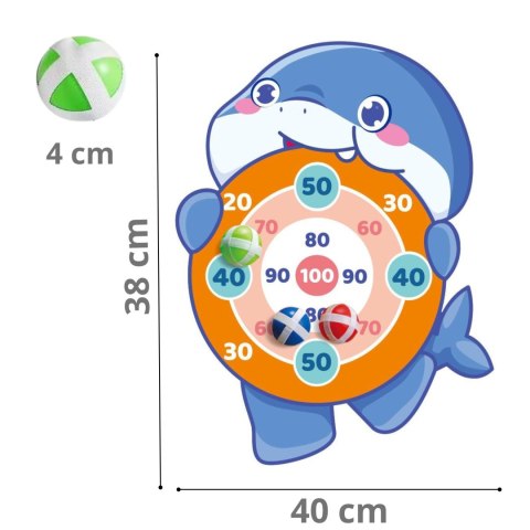 WOOPIE Gra Zręcznościowa w Rzutki na Rzepy Tarcza Rekin