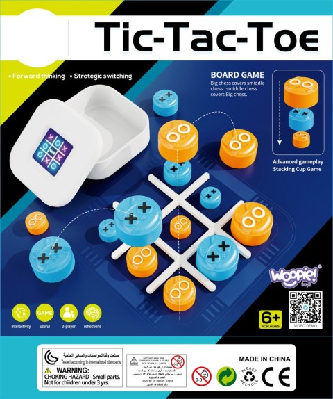 WOOPIE IQ Gra Logiczna Przenośna Kółko i Krzyżyk Kotki w Pudełku