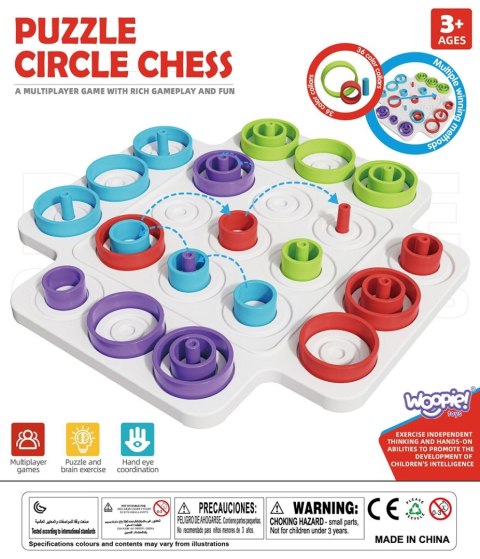 WOOPIE IQ Gra Logiczna Strategiczna Trening Mózgu Kółko i Krzyżyk 36 el.