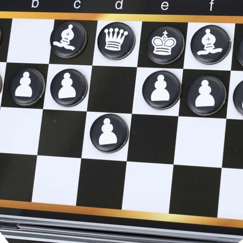 WOOPIE IQ Gra Szachy Warcaby Magnetyczne 2w1 Podróżna Kieszonkowa 10 sztuk