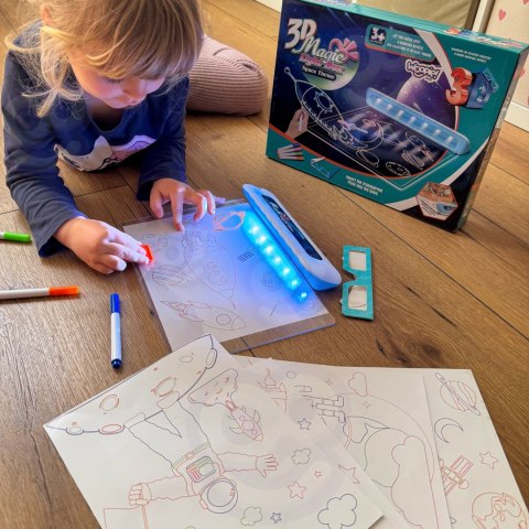 WOOPIE Magnetyczna Tablica 3D Podświetlenie LED do Rysowania