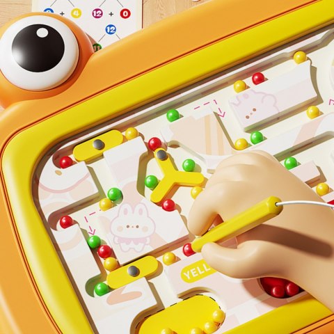 WOOPIE Tablica Magnetyczna Montessori Labirynt Krab Pomarańczowa