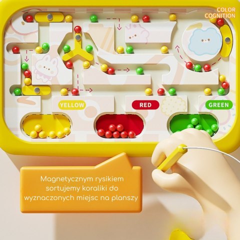 WOOPIE Tablica Magnetyczna Montessori Labirynt Krab Pomarańczowa