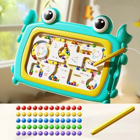 WOOPIE Tablica Magnetyczna Montessori Labirynt Krab Turkusowa