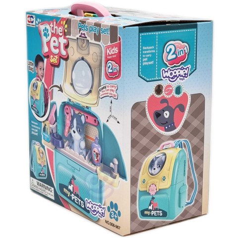 WOOPIE Przenosny Zestaw Pielęgnacyjny Groomer 2w1Pies w Plecaku Transporter