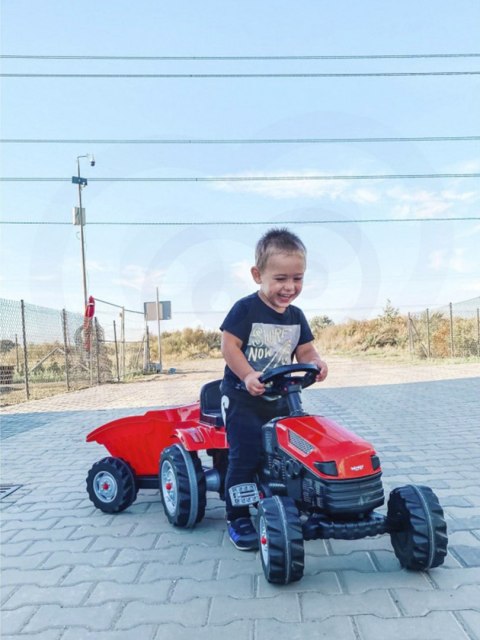 WOOPIE Traktor na Pedały Farmer GoTrac MAXI z Przyczepą Ciche Koła