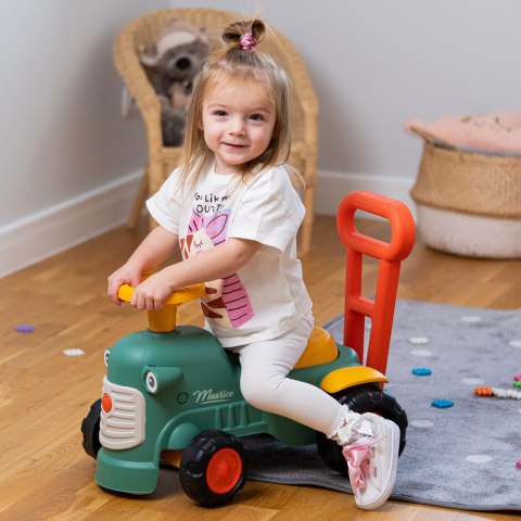 FALK Maurice Traktorek Jeździk Zielony Pchacz Odpychacz Schowek od 1 roku