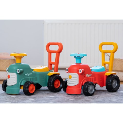 FALK Maurice Traktorek Jeździk Zielony Pchacz Odpychacz Schowek od 1 roku
