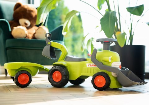 FALK Traktorek Claas Jeździk z Przyczepką Ładowarką i Łyżką