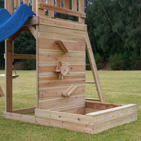 AXI Drewniany Duży Plac Zabaw Huśtawki Zjeżdżalnia Wieża + Piaskownica