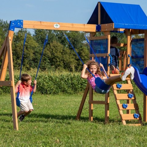 BACKYARD DISCOVERY Drewniany Plac Zabaw Aurora Domek Zjeżdżalnia